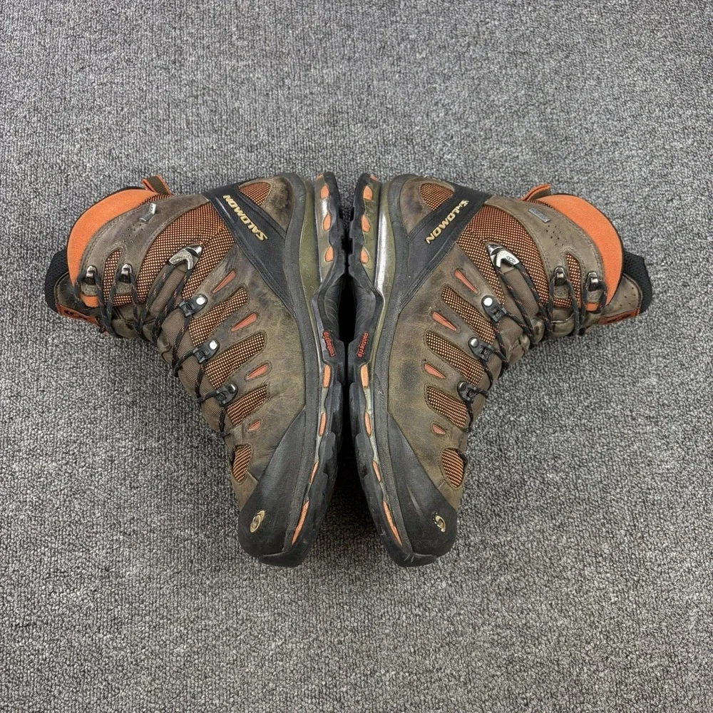 Salomon Quest 4D GTX Gore-Tex Trail Hiking Boots Brown Orange Mens 12 278432